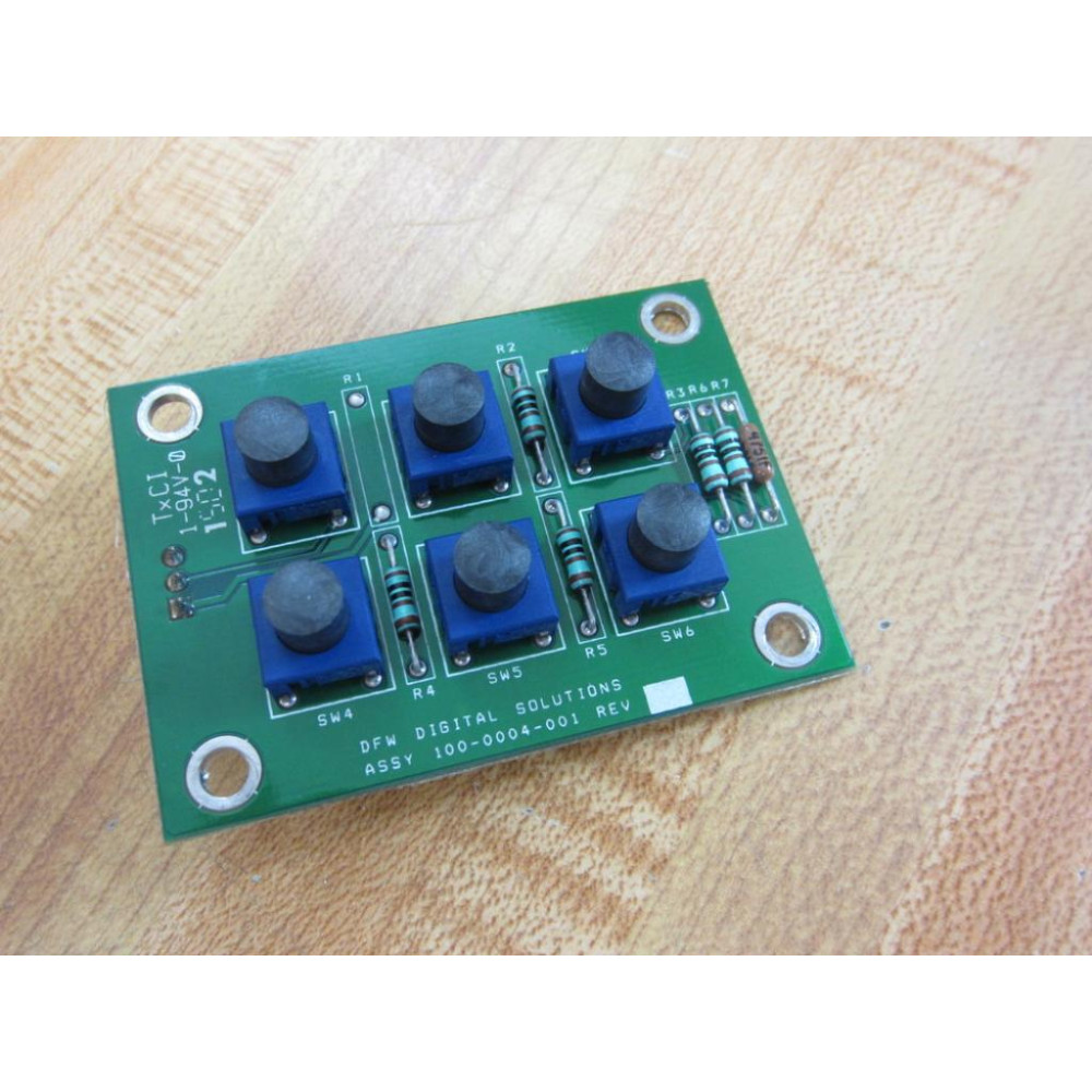 DFW Digital Solutions 100-0004-001 Push Button PCB 1000004001 - Used