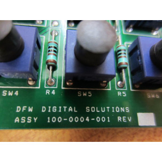 DFW Digital Solutions 100-0004-001 Push Button PCB 1000004001 - Used