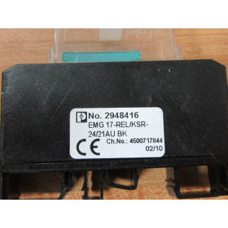 Phoenix Contact EMG 17-RELKSR-2421AU BK Relay Module 2948416 - New No Box
