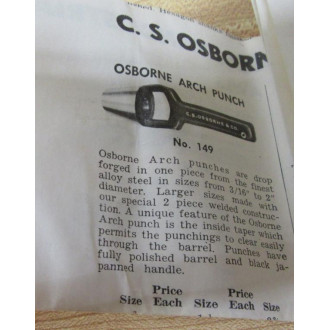 Osborne 149-1-34" Arch Punch