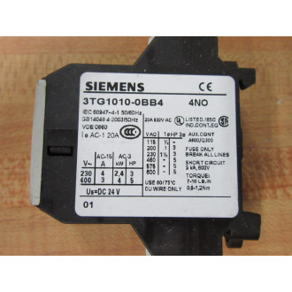 Siemens 3TG1010-0BB4 Contactor 3TG10100BB4 - New No Box