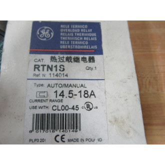 General Electric RTN1S Overload Relay