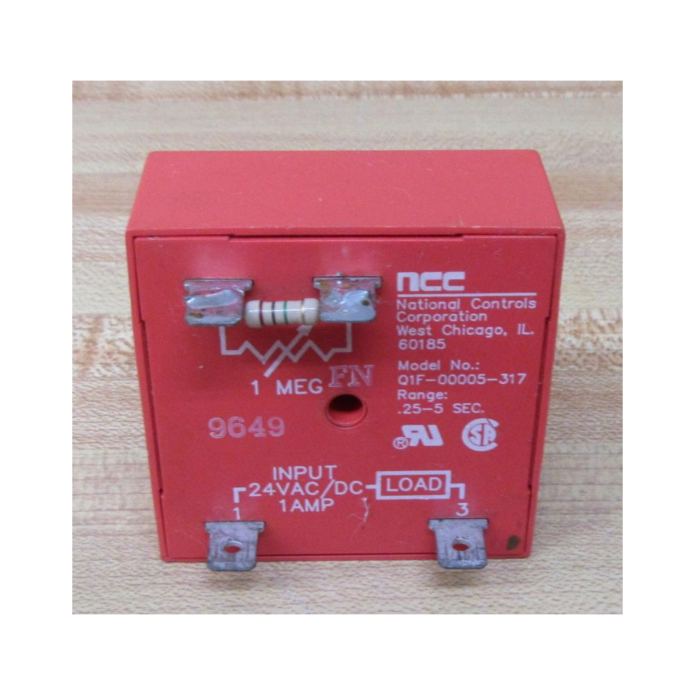 National Controls Q1F-00005-317 Relay Q1F00005317 - Used