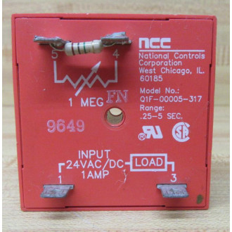 National Controls Q1F-00005-317 Relay Q1F00005317 - Used