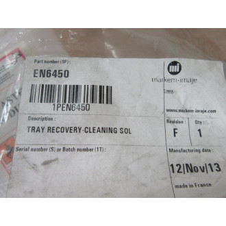 Markem-Imaje EN6450 Recovery Tray