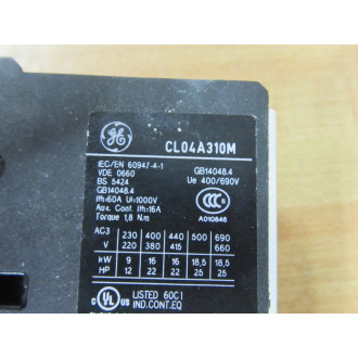 General Electric CL04A310MJ Contactor 104173