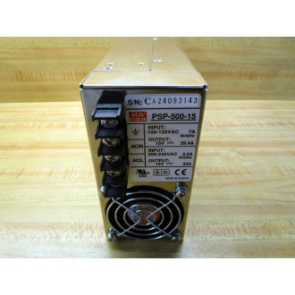 Mean Well PSP-500-15 Power Supply PSP50015 - Used