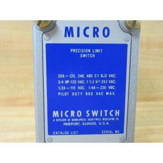 Micro Switch 1ML2 Limit Switch - New No Box