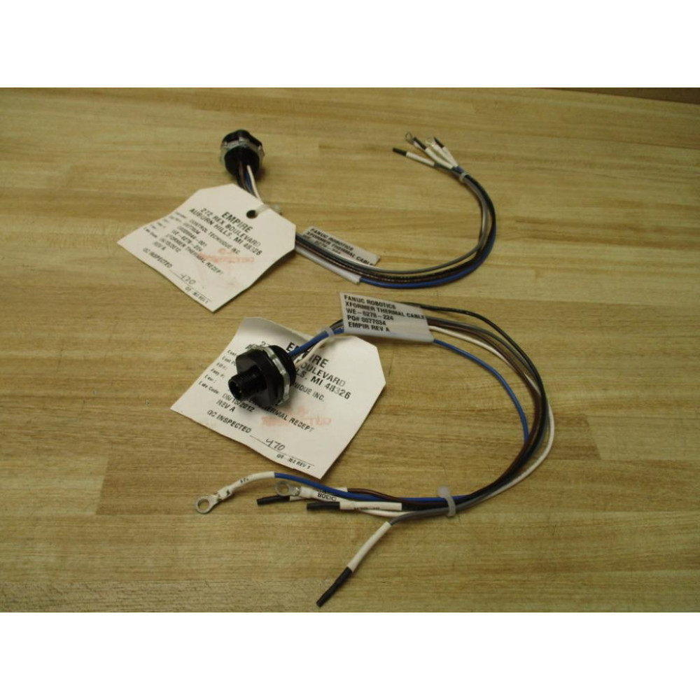 Fanuc Robotics WE-6278-224 Thermal Cable WE6278224 (Pack of 2) - New No Box