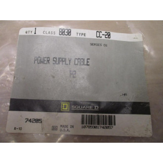 Square D 8030 CC-20 Power Supply Cable 8030CC20 Series D1 Red Connectors