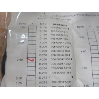 Hanna 706-00047-251 Piston Packing Kit A-250