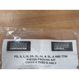 Hanna 706-00047-251 Piston Packing Kit A-250