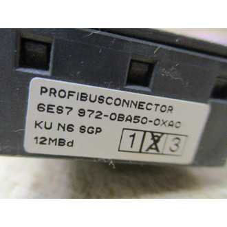 Siemens 6ES7 972-0BA50-0XA0 Connector W 5' Cable & 3' Cable - Used