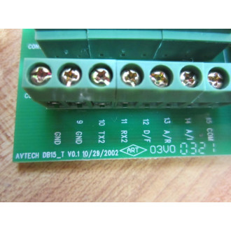 Avtech DB15_T Circuit Board DB15_T V0.1 - New No Box