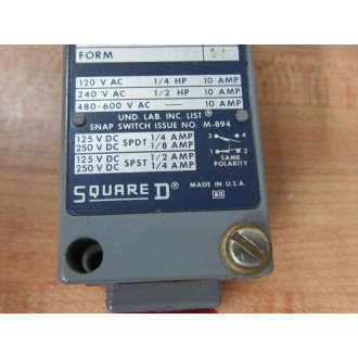 Square D 9007-B54B2 Heavy Duty Limit Switch - New No Box