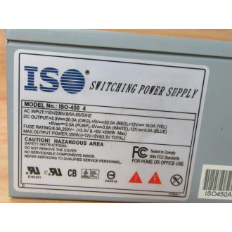 ISO ISO-450 4 Switching Power Supply ISO4504 - Used
