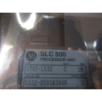Allen Bradley 1747-L532 SLC503 CPU 1747L532 Ser.C Fac.1M Proc.Rev.3 - New No Box