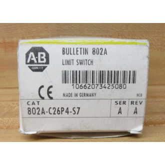 Allen Bradley 802A-C26P4-S7 Limit Switch 802AC26P4S7