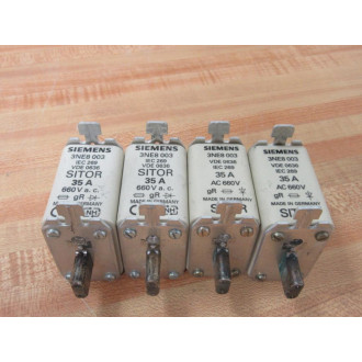 Siemens 3NE8 003 Sitor Fuse Link 3NE8003 (Pack of 4) - New No Box