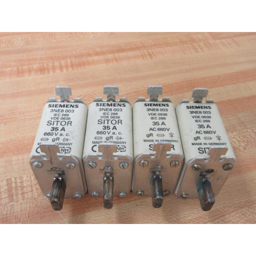 Siemens 3NE8 003 Sitor Fuse Link 3NE8003 (Pack of 4) - New No Box