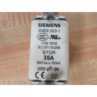 Siemens 3NE8 003-1 Fuse Link 3NE80031 (Pack of 3) - New No Box