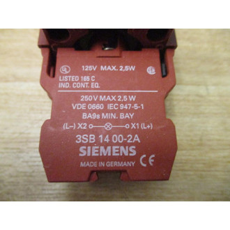 Siemens 3SB02-X2MF1G Illuminated Selector Switch 3SB02X2MF1G
