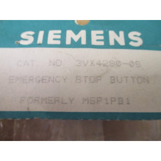 Siemens 3VX4280-0S Emergency Stop Pushutton 3VX42800S