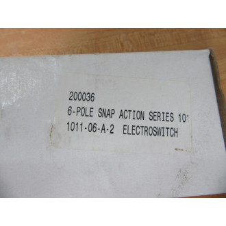 Electroswitch 1011-06-A2 6 Pole Snap Action Switch 101106A2 WO Hardware