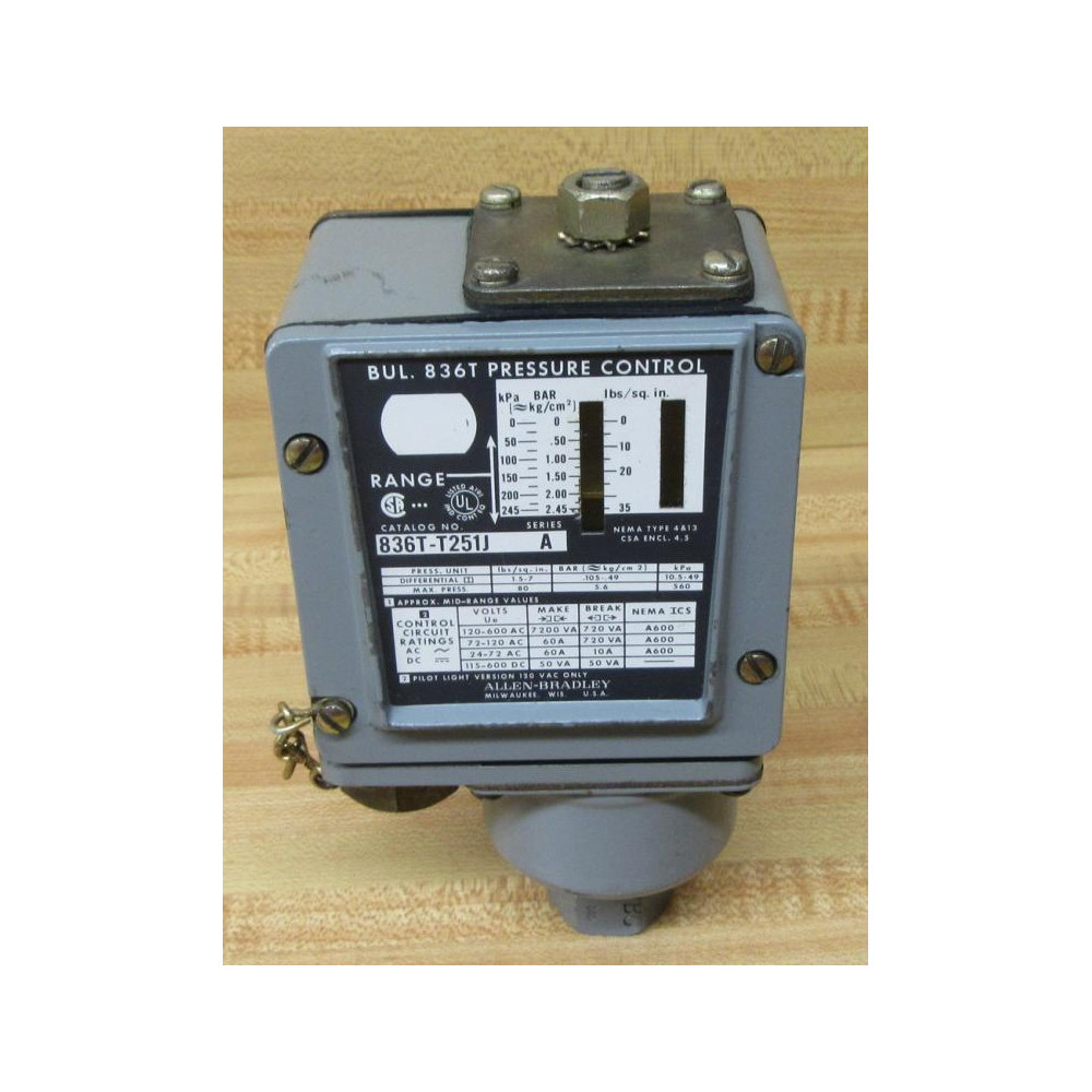 Allen Bradley 836T-T251J Pressure Control Series A - New No Box
