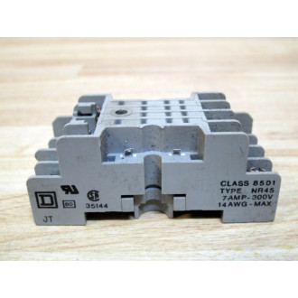 Square D 8501-NR45 Relay Socket 8501NR45 - Used
