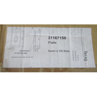 Ferag 31167150 Mounting Plate (Pack of 70)