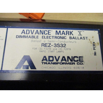 Advance Transformer REZ-3S32 Mark X Electronic Ballast REZ3S32 - Used