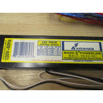 Advance REZ-3S32-SC Mark X Powerline Ballast REZ3S32SC REV. B - New No Box
