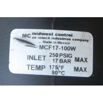 Midwest Control MCF17-100W Coalescing Filter MCF17100W - Used