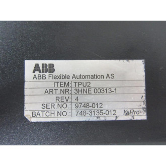 ABB 3HNE-00313-1 Pendant TPU2 Rev 4 HardwareEncl Only 1 Scratch - Used