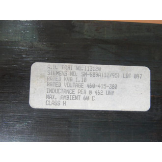 Allen Bradley 113120 Siemens Transformer SM-689A - Used