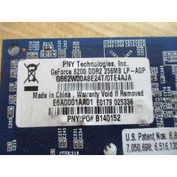 PNY G662W00A8E24T0TE4AJA GeForce 6200 256MB AGP Video Card - Used