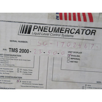 Pneumercator TMS 2000 Tank Management System TMS2000