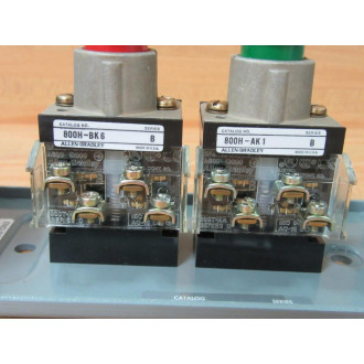 Allen Bradley 800H-2HAM Push Button Enclosure 800H2HAM W800H-BK6  800H-AK1 Allen Bradley 800H-2HAM Push Button Enclosure 800H2HAM W800H-BK6  800H-AK1