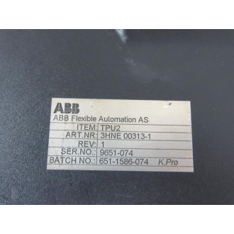 ABB 3HNE-00313-1 Pendant TPU2 Rev 1 HardwareEncl Only Cracked - Used