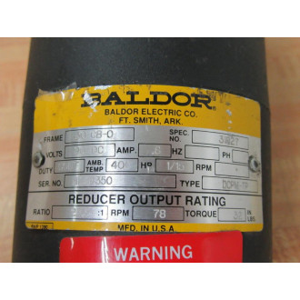 Baldor DCPM-TP Gear Motor 31827 - Used