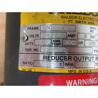 Baldor DCPM-TP Gear Motor 31827 - Used