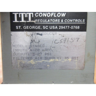 ITT Conoflow 3T48ED Transducer - Used