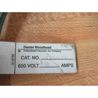 Daniel Woodhead 42607 Female Cable Assembly 2R6004A20A120 8 Amp - New No Box