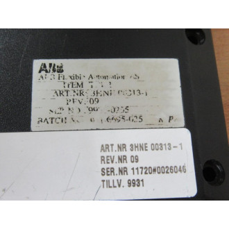 ABB 3HNE-00313-1 Pendant TPU2 Rev 9 HardwareEncl Only - Used