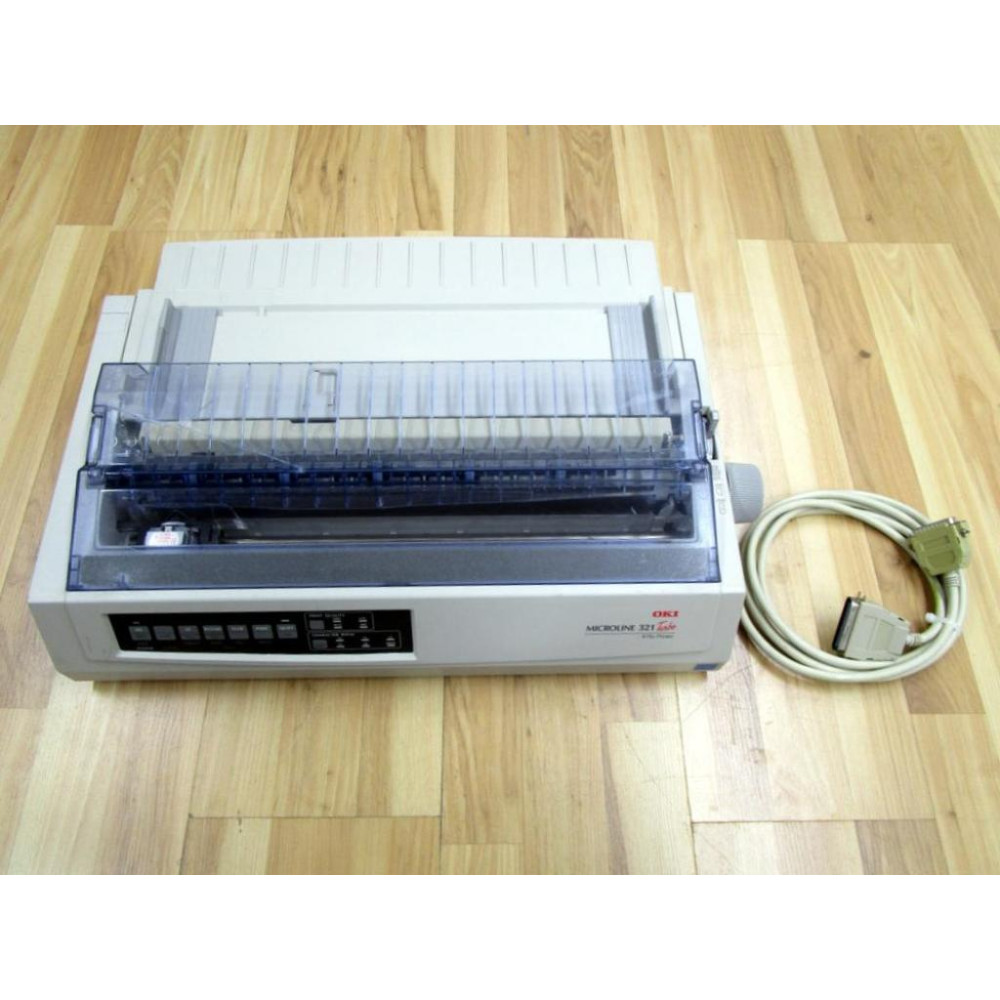 OkiData GE7100A Microline 321 Turbo Printer Cracked Cover - Used