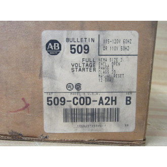 Allen Bradley 509-COD-A2H Full Voltage Starter 509-C0D-A2H