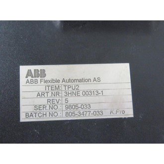 ABB 3HNE-00313-1 Pendant TPU2 Rev 5  HardwareEncl. Only - Used