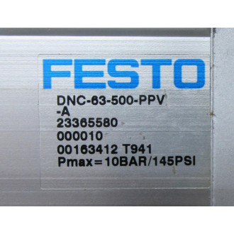 Festo DNC-63-500-PPV Cylinder DNC63500PPV - New No Box