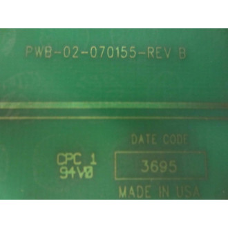 Dolan Jenner PWA01-022005-0000 Safety Light Curtain Bd PWB-02-070155 - Used
